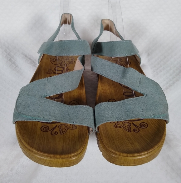 Alegria Suede Leather Ana Sandals Dusty Blue Sz 42EU - Picture 8 of 8